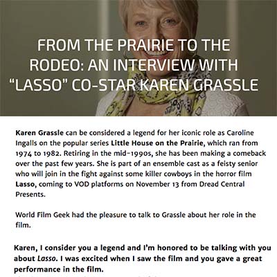 FROM THE PRAIRIE TO THE RODEO: AN INTERVIEW WITH “LASSO” CO-STAR KAREN GRASSLE